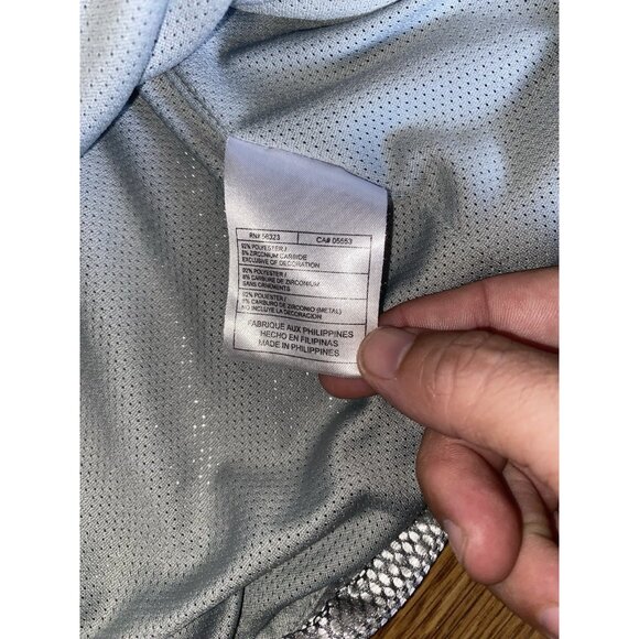 Vtg Y2K 2004 Nike Womens Metallic Silver Full Zip Jacket Size Medium - Picture 7 of 9